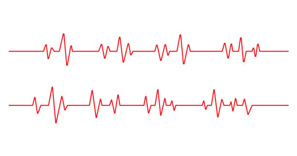 istock Red heartbeat line icon on white background. Pulse Rate Monitor. Vector illustration. 1297706361