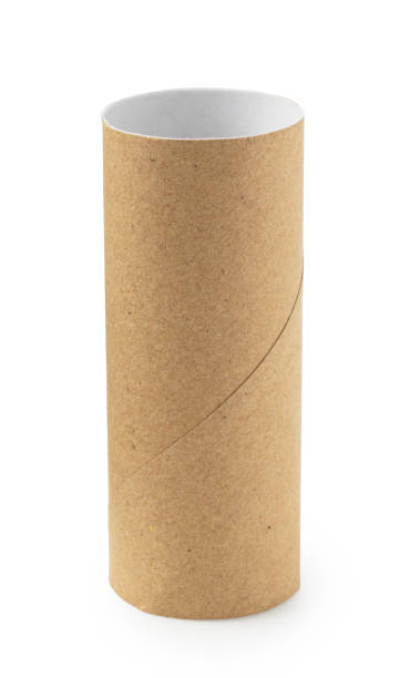 istock Toilet paper cores on a white background. Recycling image 1297710487