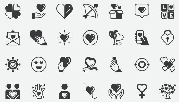 Vector illustration of Love Concept Icons