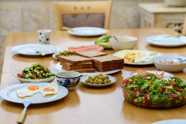 istock Table with a colorful fresh homemade food 1297725613