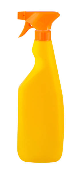 istock Plastic spray bottle of suntan lotion isolated on white 1297727258
