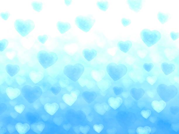 istock Illustration of a group of blue and white hearts 1297729489