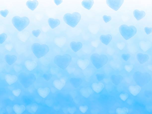 istock Illustration of a blue heart pattern filling the screen 1297729581