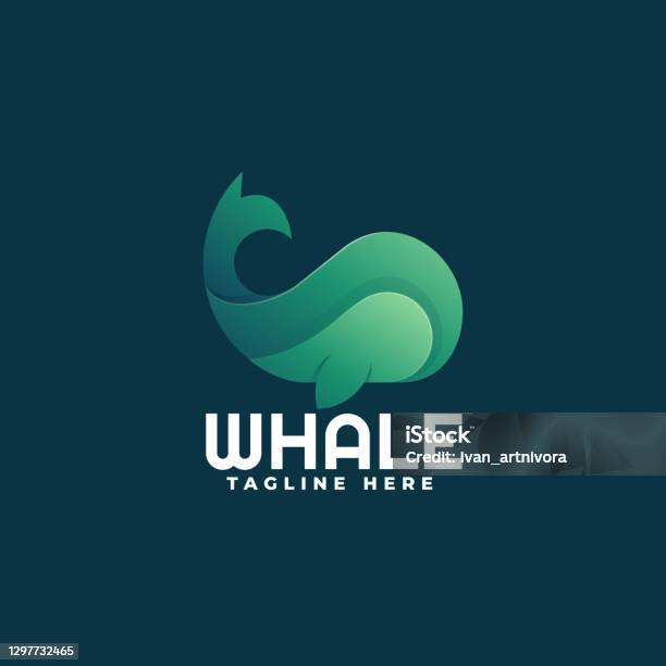 Whale Color Gradient Vector Illustration Whale Gradient Colorful Style Stock Illustration ...