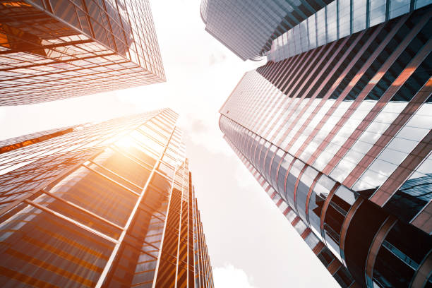 istock Low angle view of skyscrapers in city 1297733541