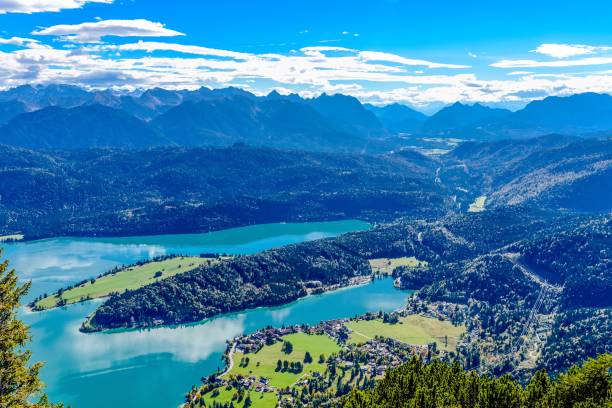 istock Walchensee. with alps mountains. Bavaria, Germany 1297740431
