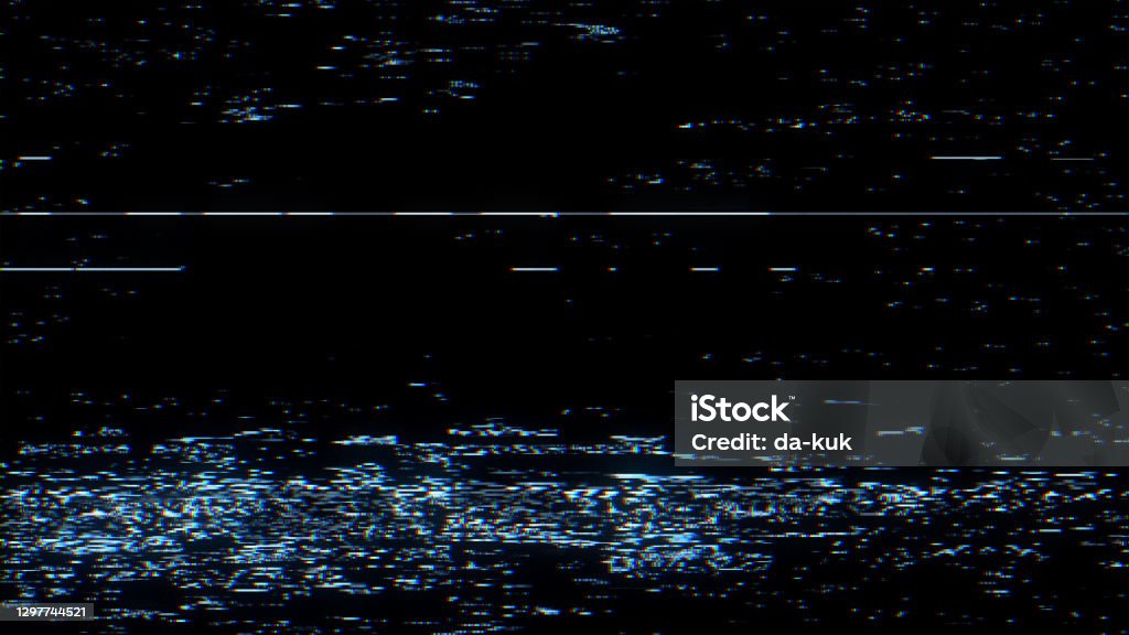 TV noise and glitches. Lost signal TV noise and glitches. Lost signal. Problems Stock Photo