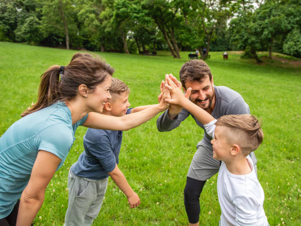 istock High five for the family 1297744945