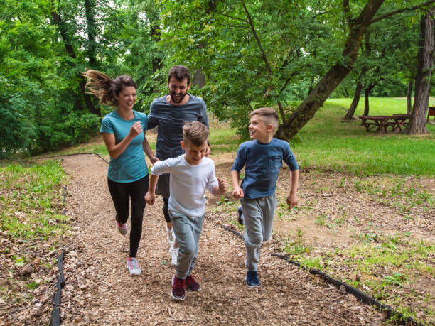 istock Family having fun doing sports 1297746718