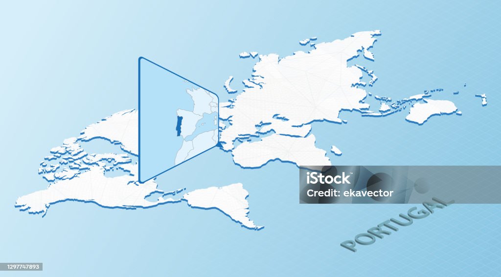 Vetores de Mapa Mundial Em Estilo Isométrico Com Mapa Detalhado De