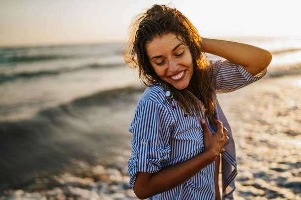 istock Sea and sunset, enough for happiness 1297747934