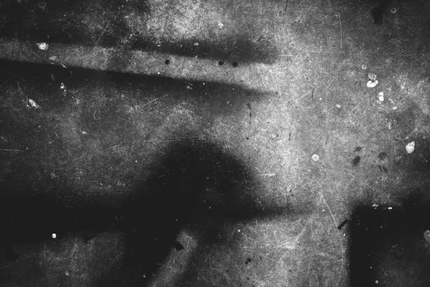 istock Image of old scratched surface texture black and white colors 1297748150