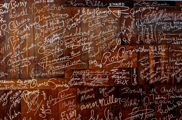 La Perla wall signature - La Quebrada is one of the most famous tourist attraction - best place to watch cliff divers in Acapulco, Guerrero, Mexico - 11th of January 2011