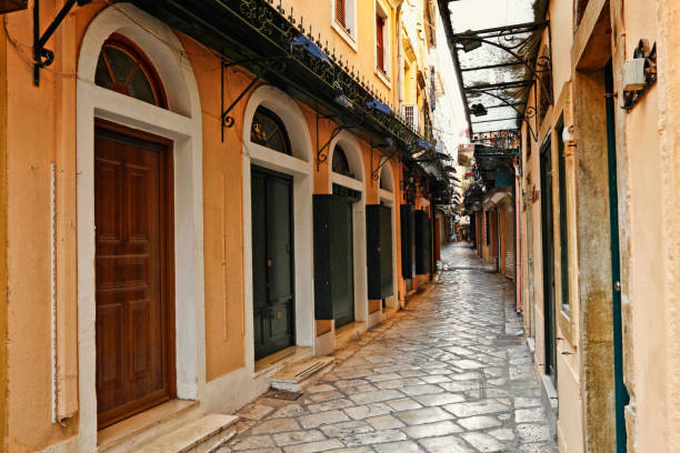 istock The alleyways in Corfu, Greece 1297756794