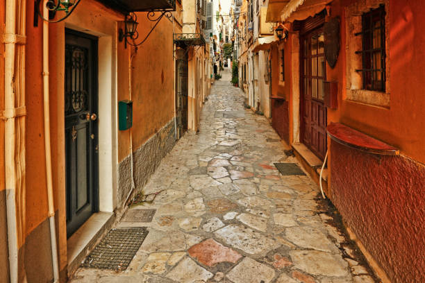 istock The alleyways in Corfu, Greece 1297756817