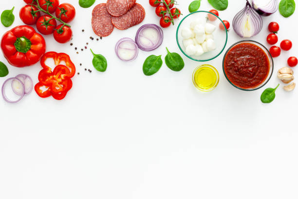 istock Italian pizza preparation and ingredients 1297759805