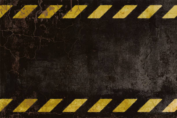 istock Under Construction Sign Repair Warning Line Grunge Street Art Mural Background 1297759810