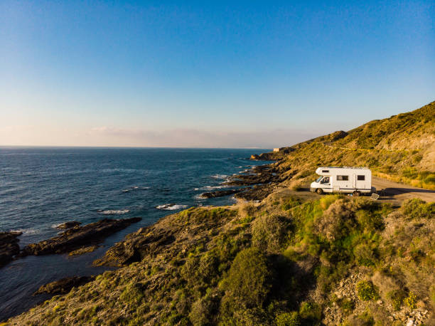 istock Camper car on coast, Almeria Spain 1297760080