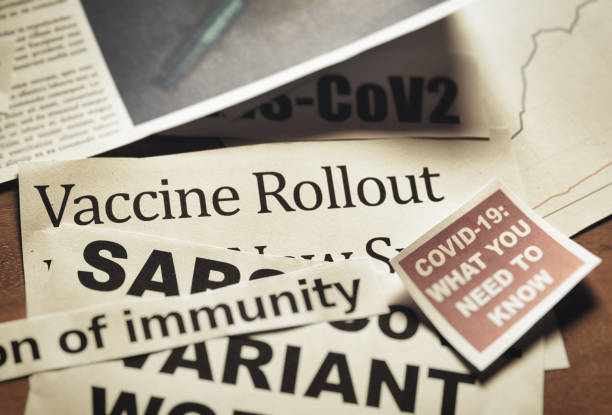 Newspaper headlines about COVID-19 pandemic