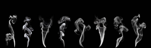 istock Abstract smoke on a dark background . Isolated . 1297769041