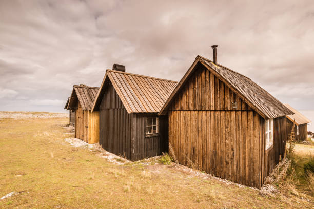 This picture was taken at the old fishing village located in Gotland, Sweden