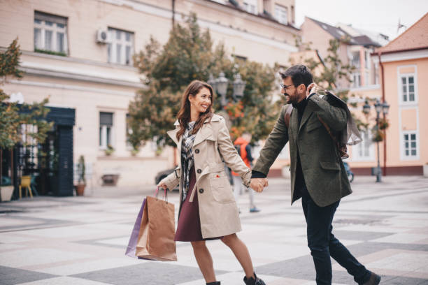 istock Young hipsters went shopping. 1297772186
