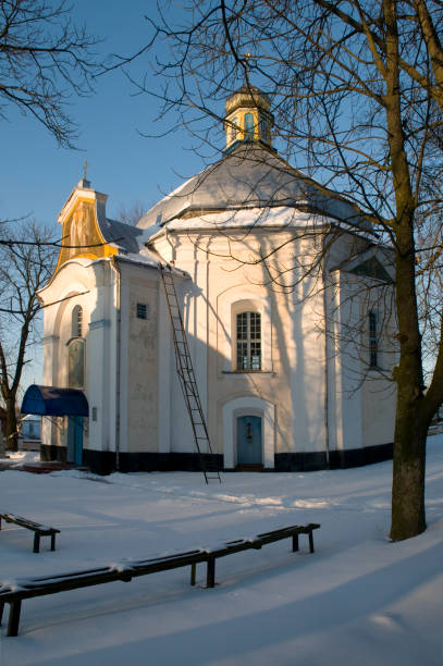 sretenskaya (candlemas) kościół w olyka - candlemass zdjęcia i obrazy z banku zdjęć