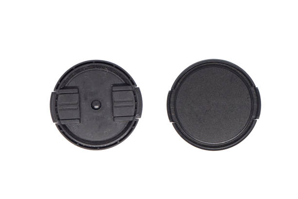 istock Camera lens cover on both sides with white background with clipping part. 1297785852