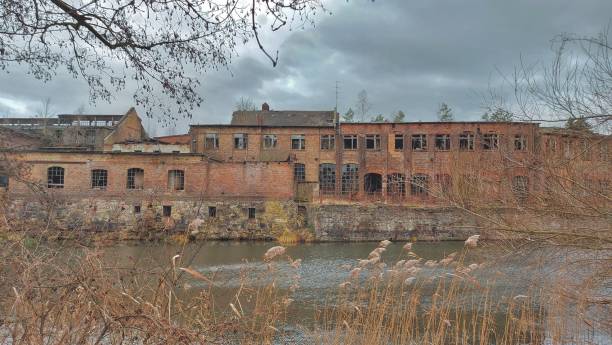 istock Building of the former paper mill 1297790621