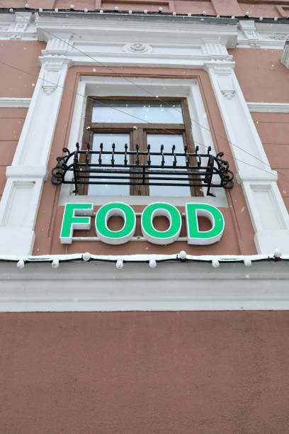 View of food signboard