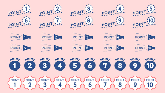 Point Heading Icon Set / 2 colors
