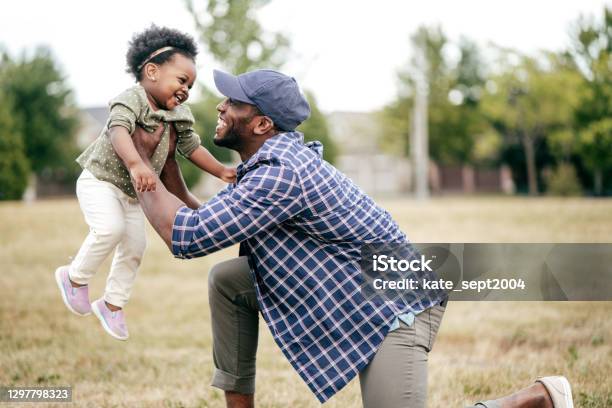 Emotional Development Stock Photo - Download Image Now - Father, African-American Ethnicity, Outdoors