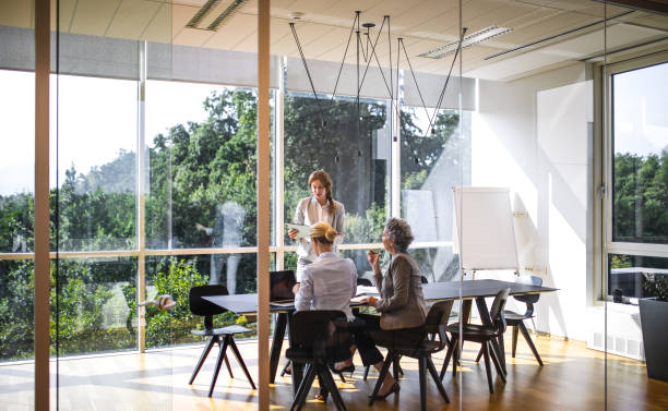 istock Business people having a meeting in the office 1297801601