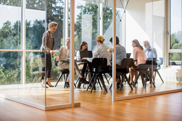 istock Business people having a meeting in the office 1297803406
