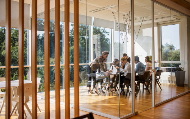 istock Business people having a meeting in the office 1297803597
