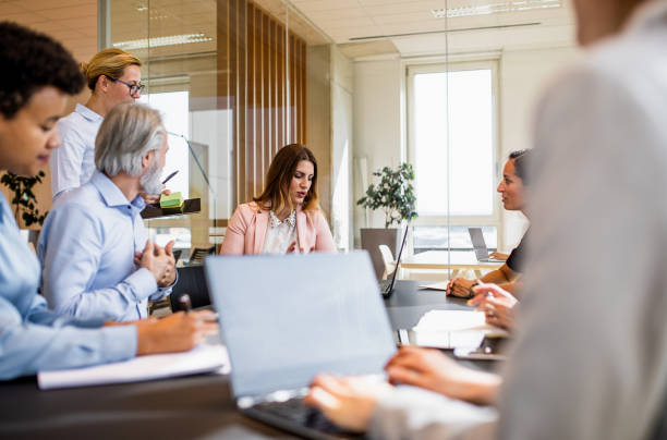istock Business people having a meeting in the office 1297804342