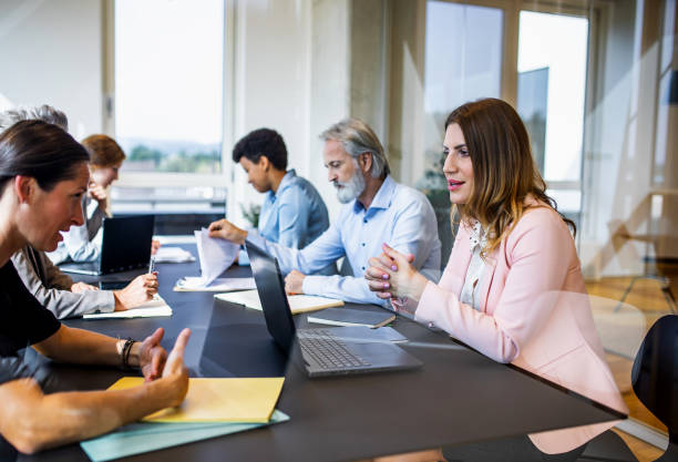 istock Business people having a meeting in the office 1297804814
