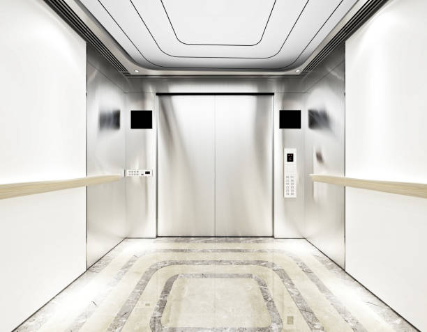istock 3d render of luxury hotel floor and elevat0r 1297805032