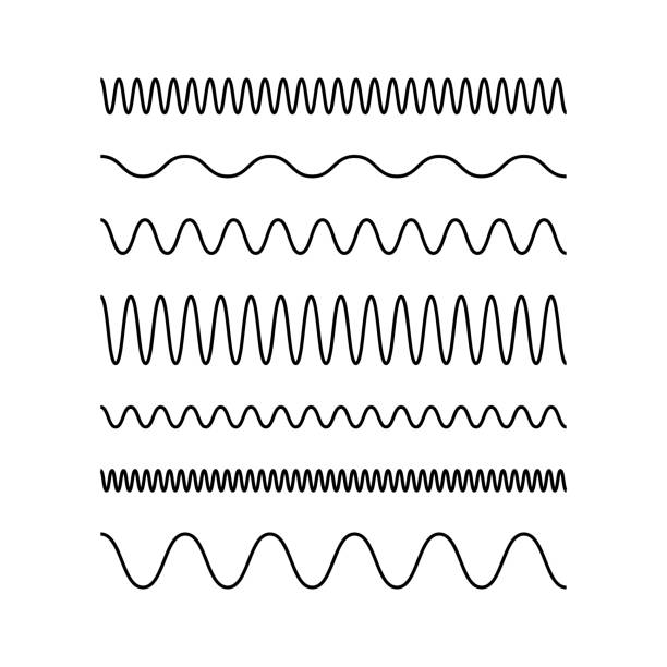 Set of wavy horizontal lines. Vector illustration Set of wavy horizontal lines. Vector illustration s shape stock illustrations