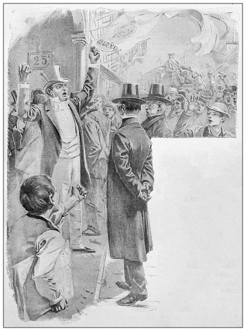 Antique illustration: Protest