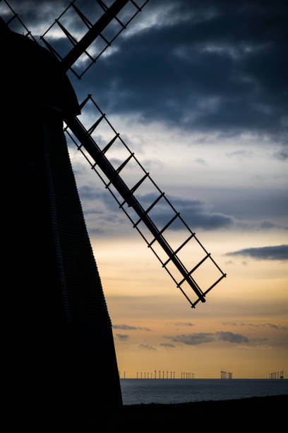 Contrast of old and new at Rottingdean in Sussex