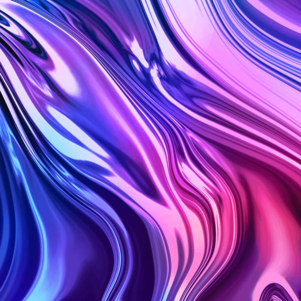 istock Abstract wall art contemporary style. Contemporary Fluid art painting. Artistic backdrop with liquid neon. Colorful wallpaper with watercolor, alcohol inks, oil purple, violet, blue gradient 1297812321