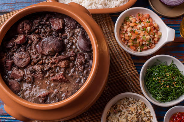 istock Traditional Brazilian food called Feijoada. Black beans with pork 1297818684
