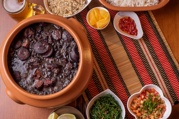 istock Traditional Brazilian food called Feijoada. Black beans with pork 1297818685