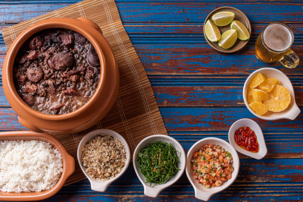 istock Traditional Brazilian food called Feijoada. Black beans with pork 1297819005