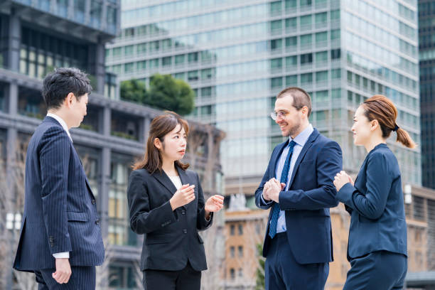 istock Business team talking on street 1297822382