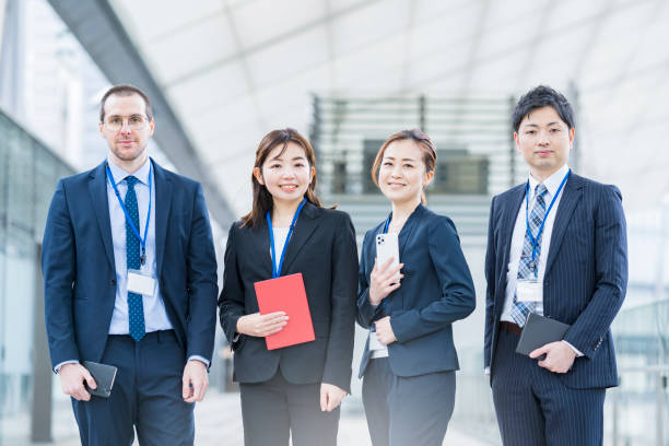 A business team in suits