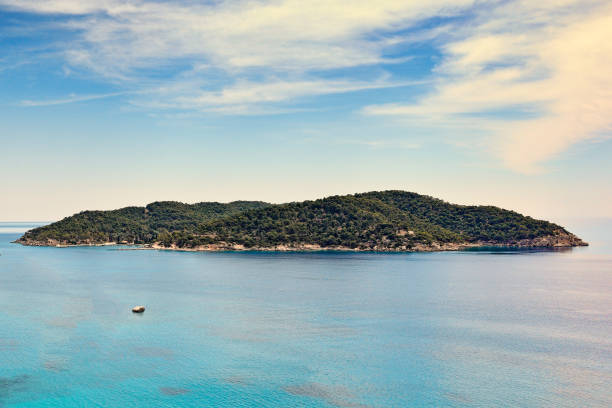 istock Spetsopoula island opposite Spetses, Greece 1297830342