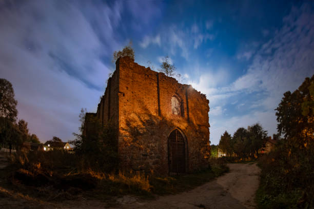istock Church ruins at night 1297831565