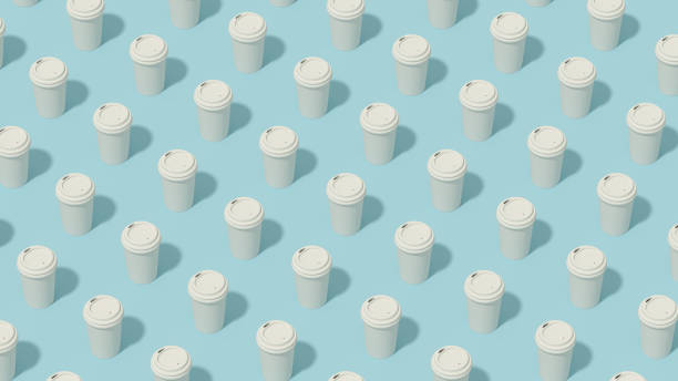istock Coffee takeaway paper cup isometric view background 1297835077